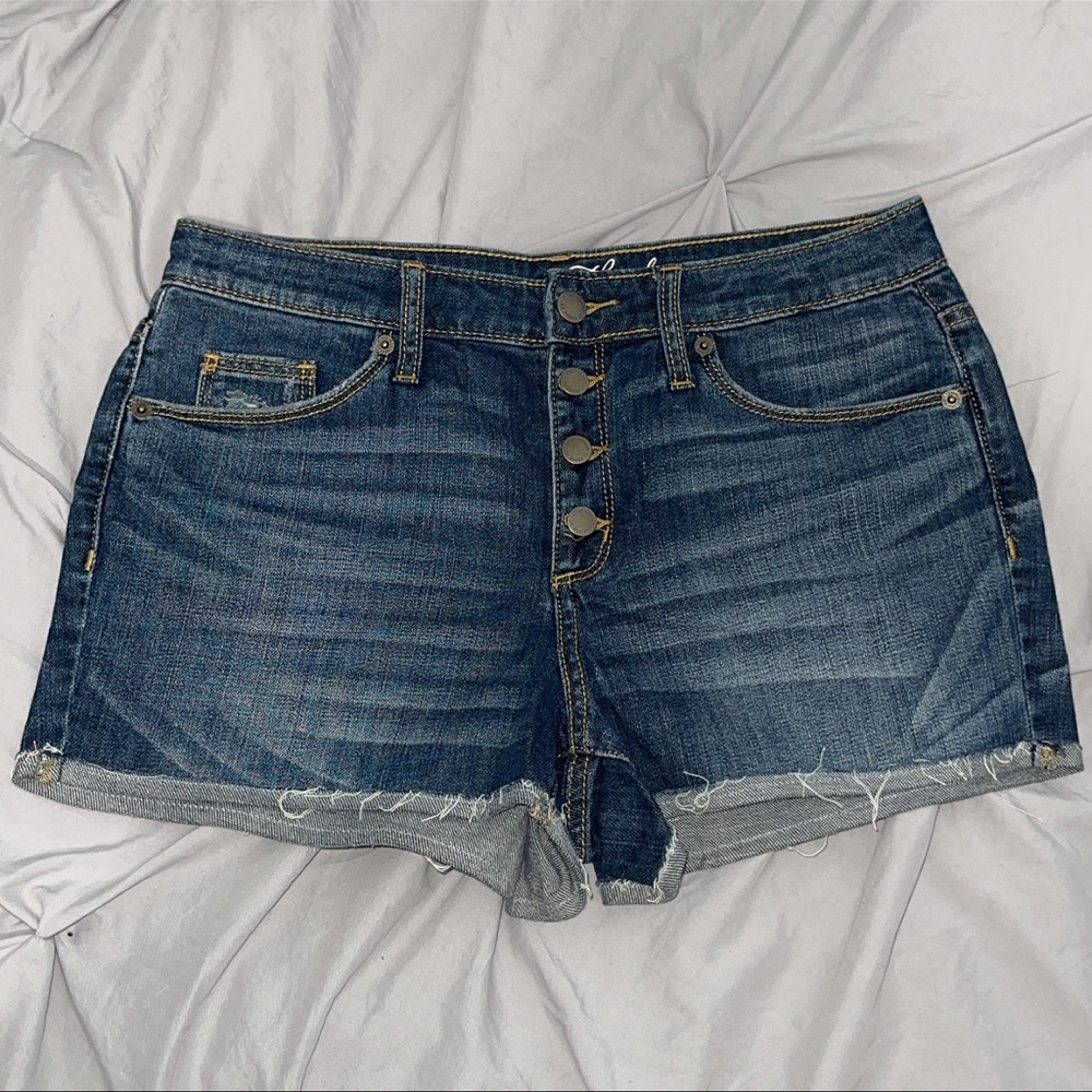 High Rise Denim Shorts